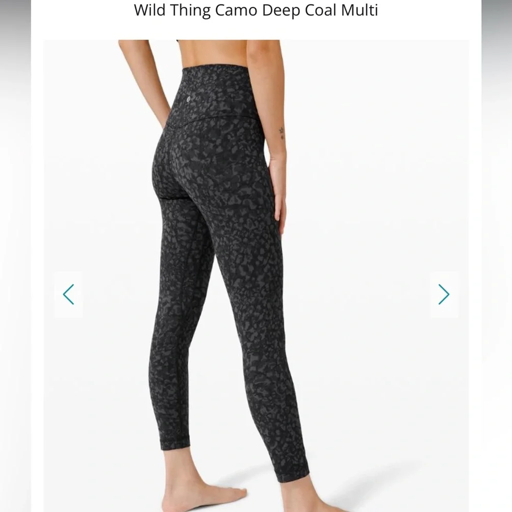 Lululemon Align Pant 28" in Wild Thing Camo Deep Coal Multi - Women's 2 - Picture 4 of 10
